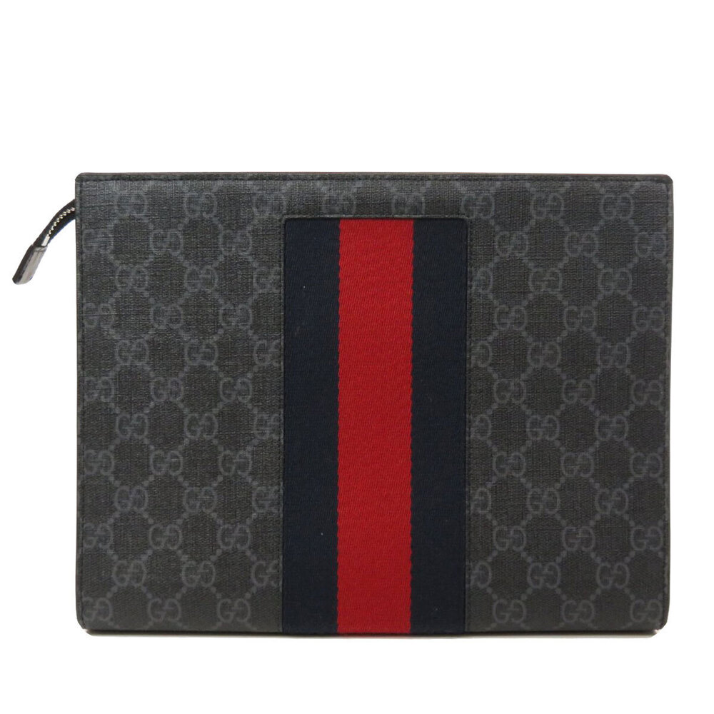 Gucci Sherry Bag Clutch GG Supreme Brown